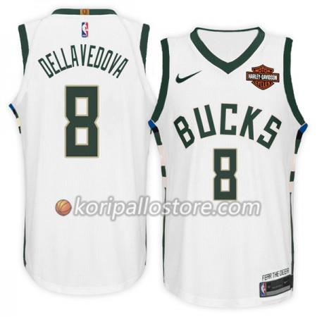Milwaukee Bucks Matthew Dellavedova 8 Nike 2017-18 Valkoinen Miesten Pelipaidat Swingman 